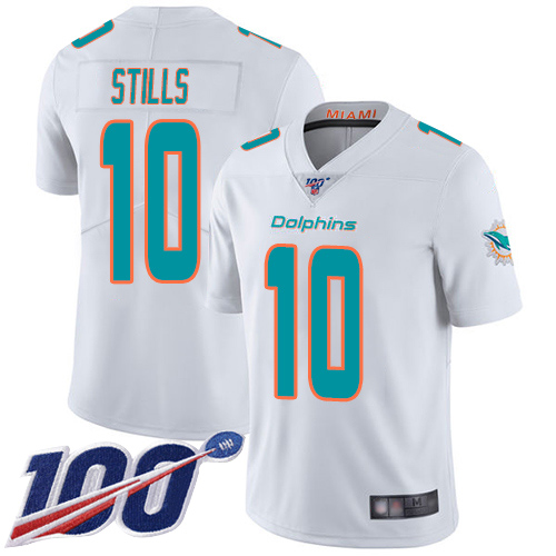 Nike Miami Dolphins #10 Kenny Stills White Men Stitched NFL 100th Season Vapor Limited Jersey
